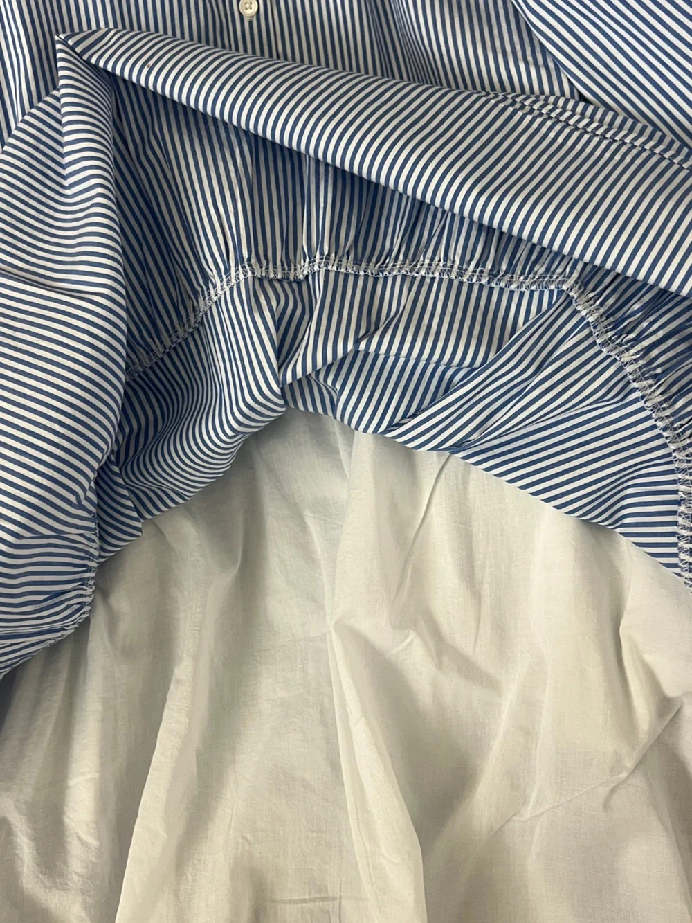 J Crew Re-Imagined Blue Striped Tie-Waist Dress - Classic Casual
